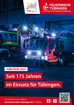 Plakat zum 175-jährigen Jubiläum der Feuerwehr Tübingen